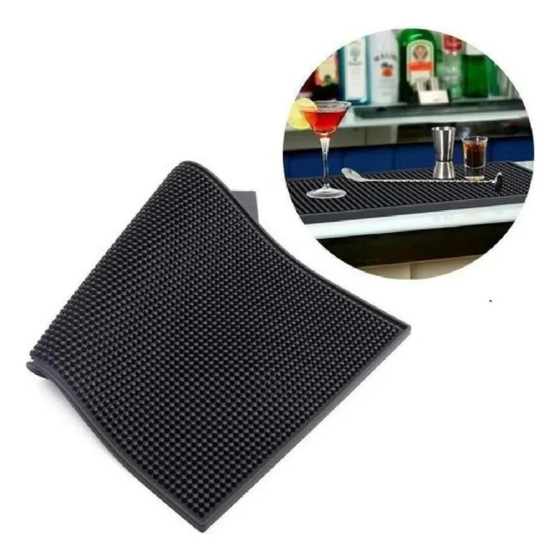 2x Tapete Barman Bar Mat Escorredor Porta Copo Drinks 30x15