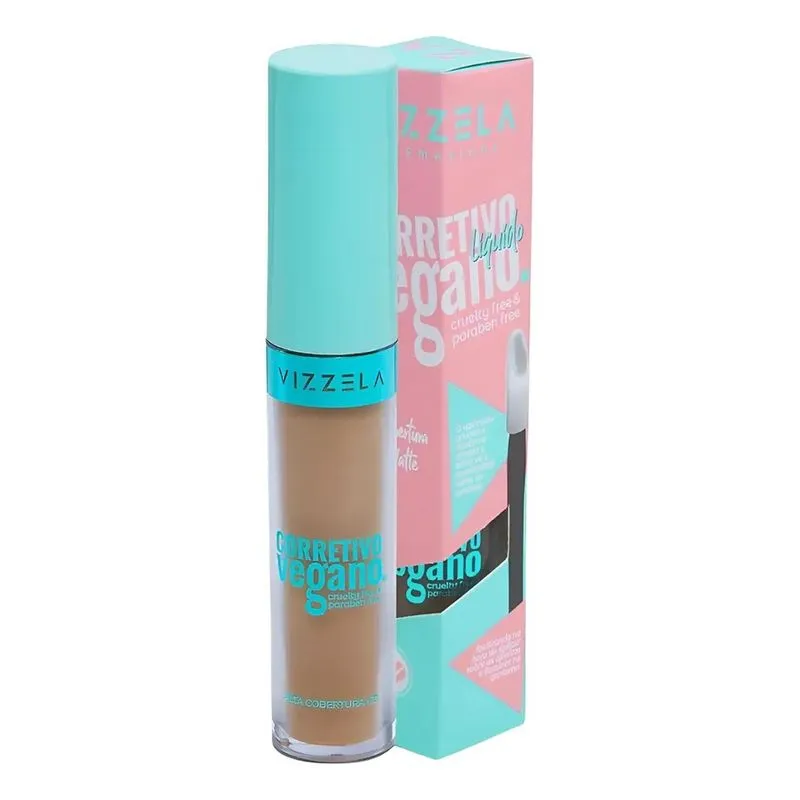 Corretivo Vizzela Matte Alta Cobertura Vegano 7ml - Pele