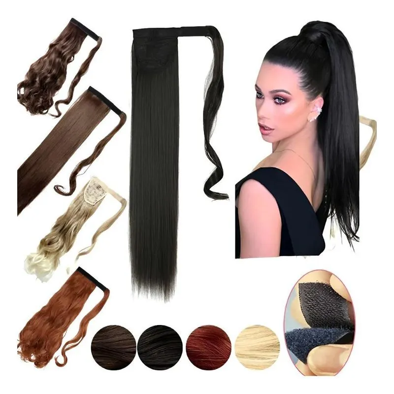 Rabo De Cavalo Orgânico Premium: Cabelo Longo - 1 Preto Liso