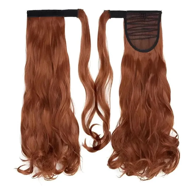 Rabo De Cavalo Orgânico Premium: Cabelo - 30 Ruivo Ondulado