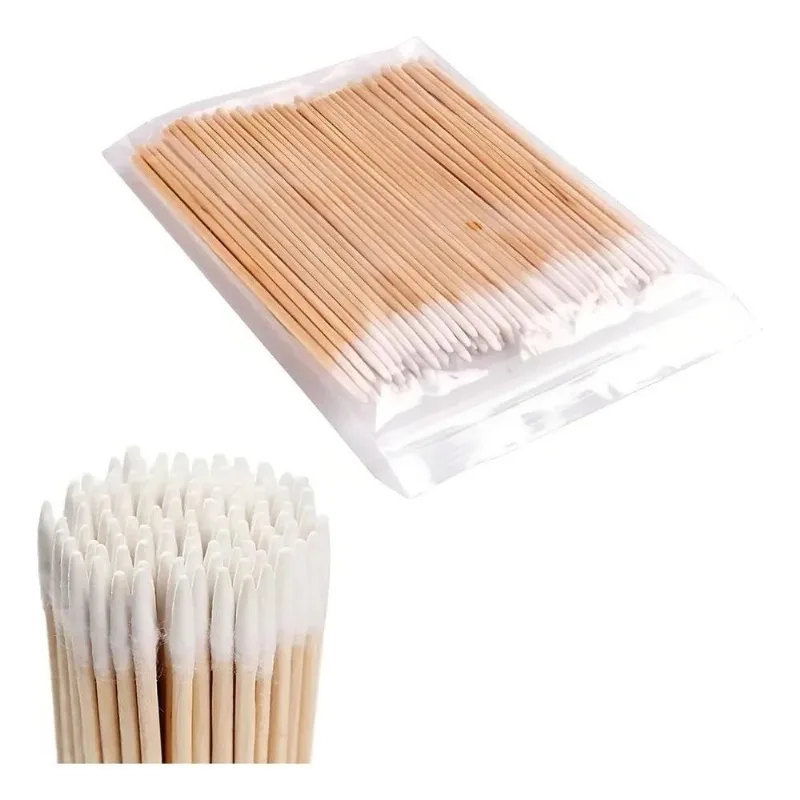 3x 1000 Palitos Algodão Limpeza Henna Micro Design Sobrancel