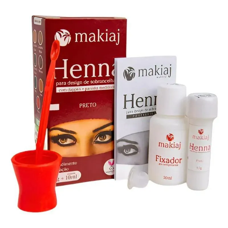 2x Henna Sobrancelhas Makiaj Auto Rendimento E Fixação Rena