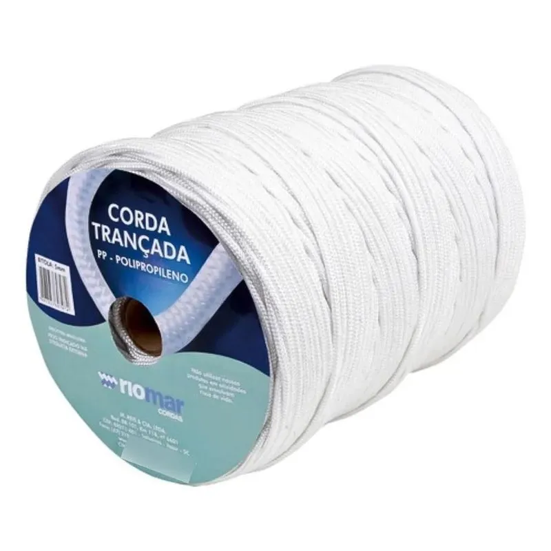 2x Corda Pp Trançada 5mm Amarração 356m Resistente Riomar