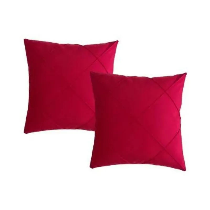 2x Kit 2 Capas De Almofada Suede Drapeada 45x45 - Decorativa
