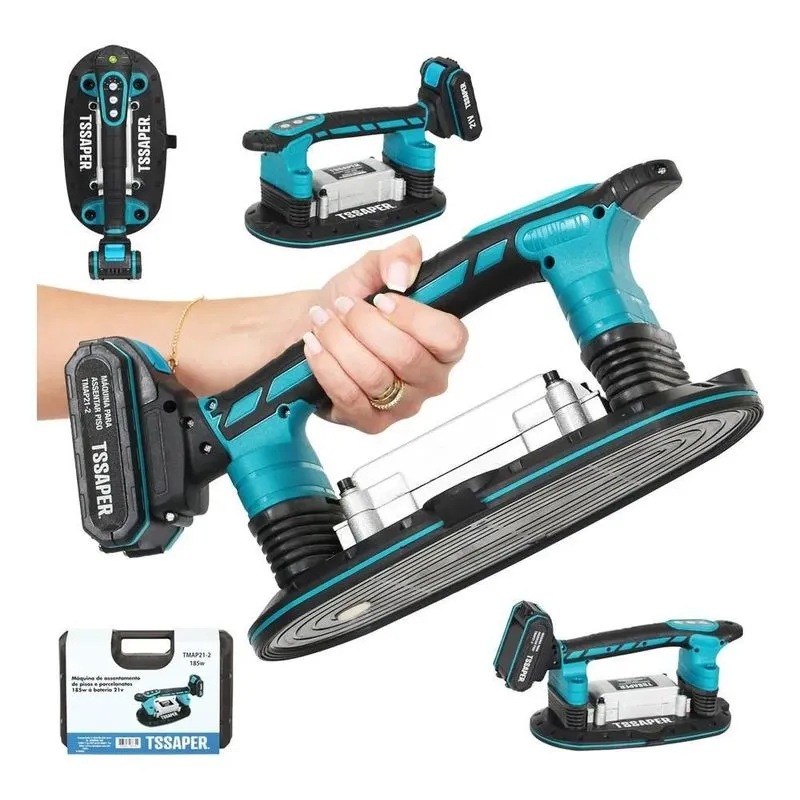10x Maquina Para Assentar Piso 185w Com Ventosa Bateria 21v