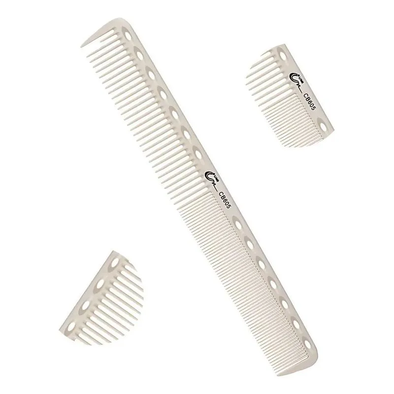 Pente De Carbono Branco Para Corte Antiestático Umi Barbeiro