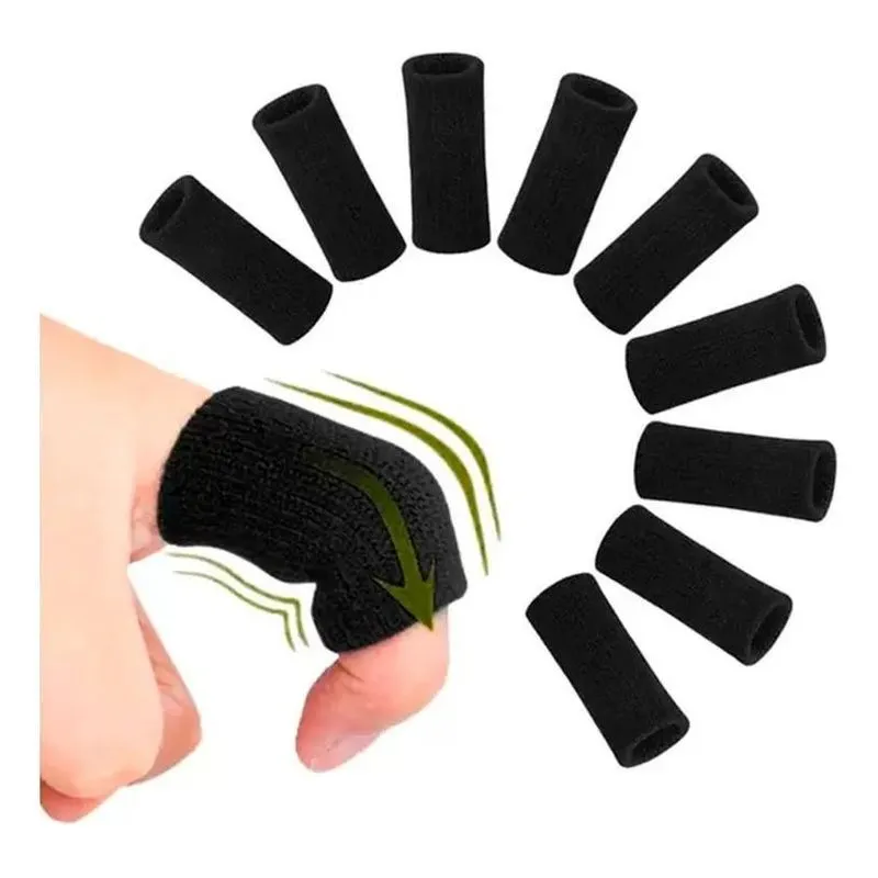 Protetor De Dedo Vôlei Basquete 10 Unids E Preto 3x4.9 Cm
