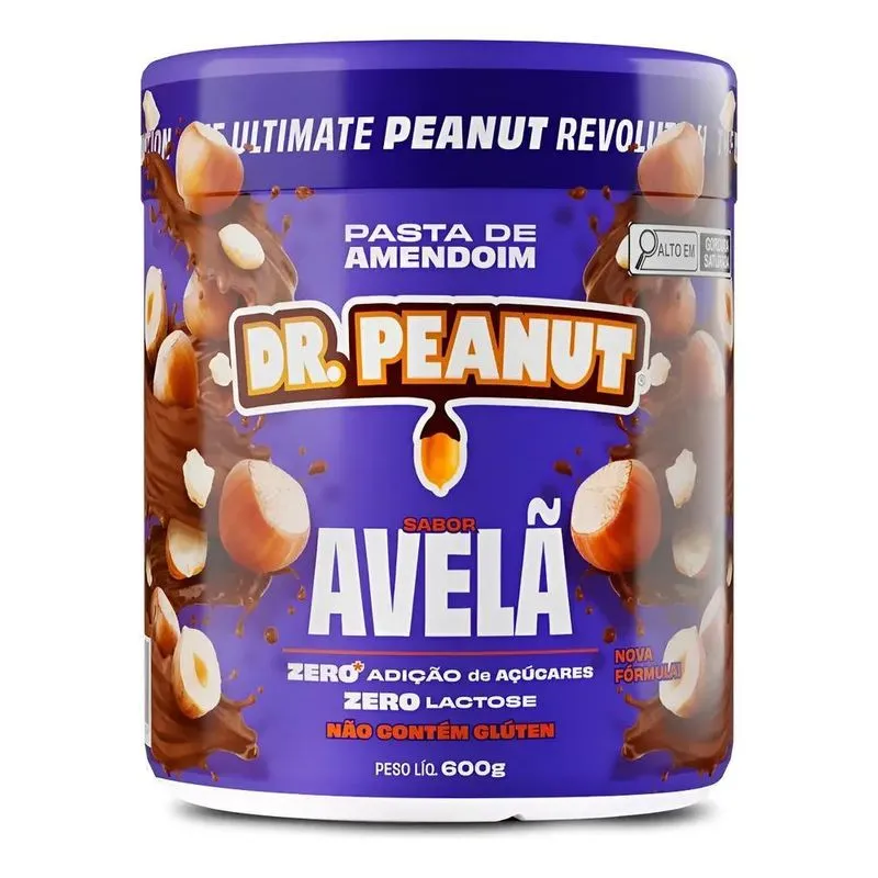 Pasta De Amendoim Dr. Peanut 600g Novos Sabores Gou Avelã