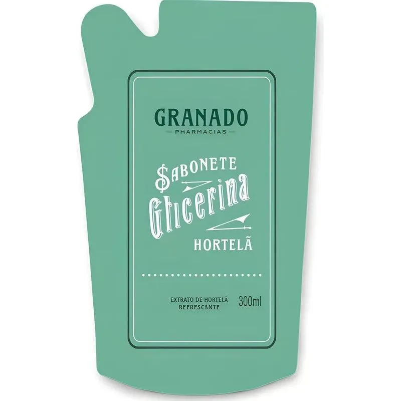 Refil Sabonete Líquido De Glicerina Granado Hortelã 300ml