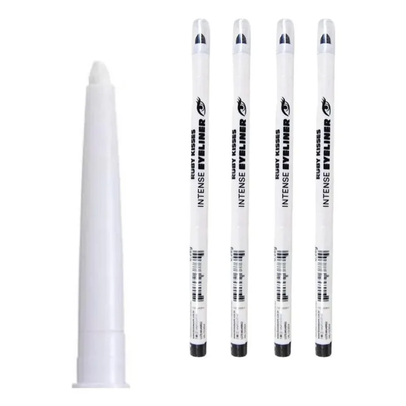 Kit 4 Lápis Retrátil Branco Olhos Marcação Ruby Kisses Rae06