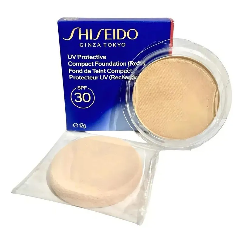 Refil Shiseido Sp50 Medium Ivory Pó Compacto Uv Protective 1