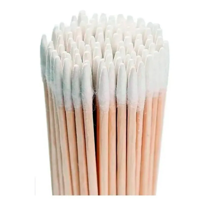 2x 100 Palitos Com Algodão Para Limpeza Henna Sobrancelha Un