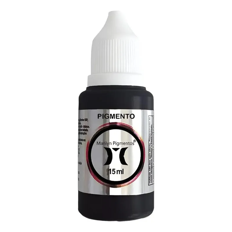 Pigmento Micropigmentação Marilyn 15ml: Cores V - Preto Onix