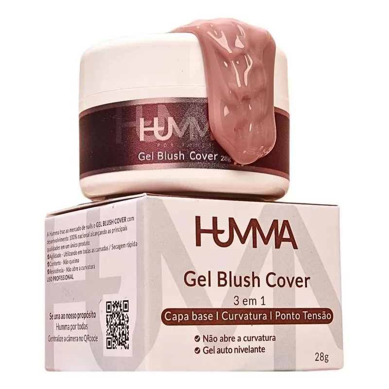 Gel Construtor Unha Humma 28g: Alto Rendimento - Blush Cover