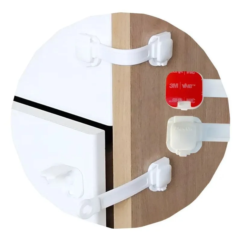 Kit 10 Trava Gaveta Armário Segurança Protetor Bebe Inf Bran