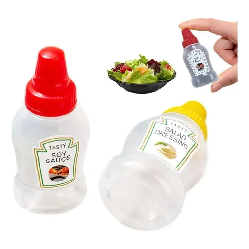 2x Kit 2 Garrafinhas Molho Salada Mostarda Ketchup Marmita T
