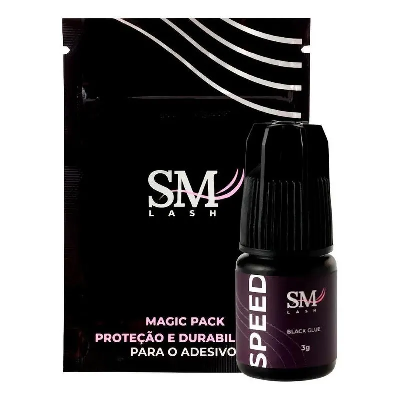 Cola Sm Speed 3ml Extensão Cílios Fios Black Glue Anvisa