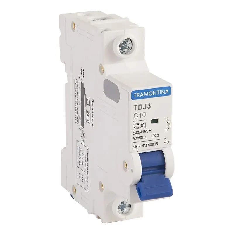 Disjuntor Unipolar Monopolar Din Tramontina 10a A 6 10a