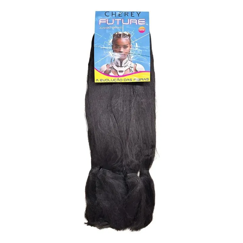 Jumbo Crespo Cherey 330g: Tranças Box Braid - Castanho Medio