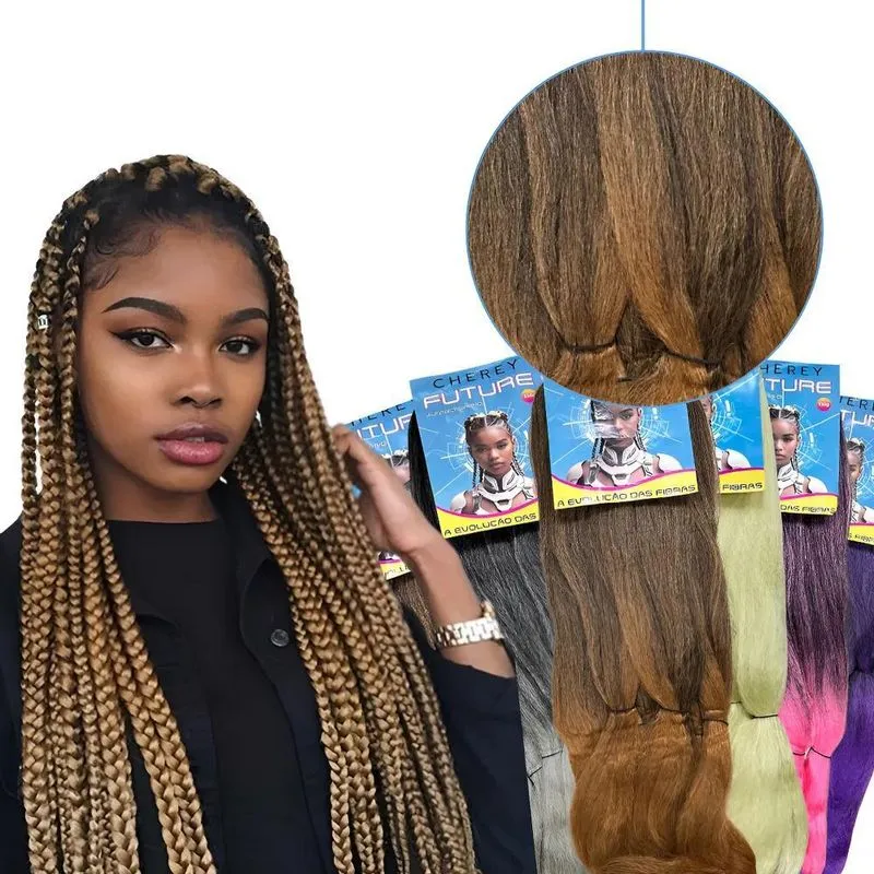 Jumbo Crespo Cherey 330g: Tranças Box Braids Nat - Ombre Mel