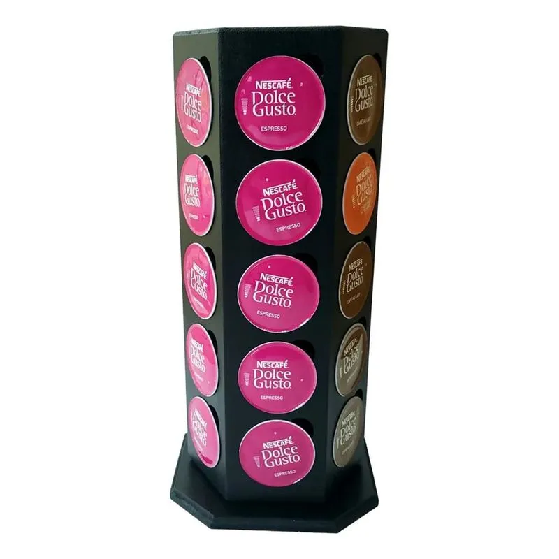 Porta Cápsulas Dolce Gusto Giratório 30 Cápsulas Pre - Preto