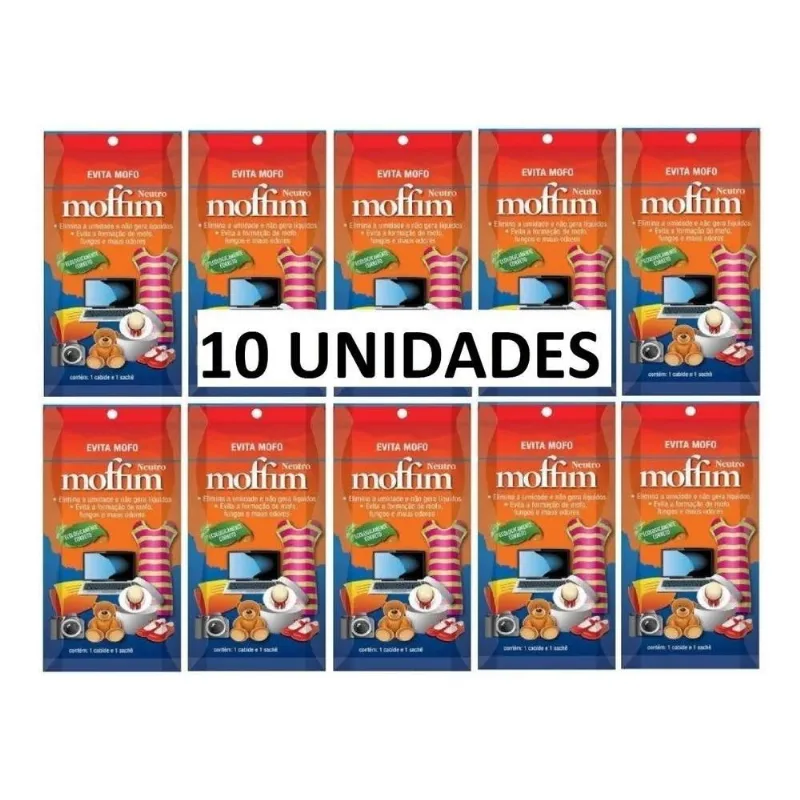 Kit 10 Evita Mofo Desumidificador Moffim 110g Roupa Closet