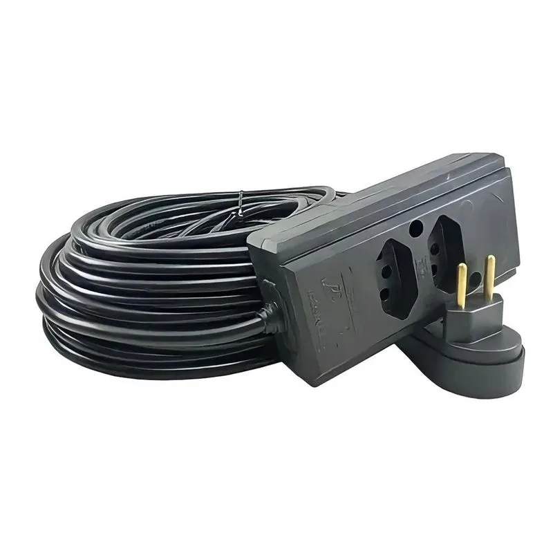 Extensão Elétrica 5 Metros 10A/20A Cabo PP 2x1,0 Reforçada C