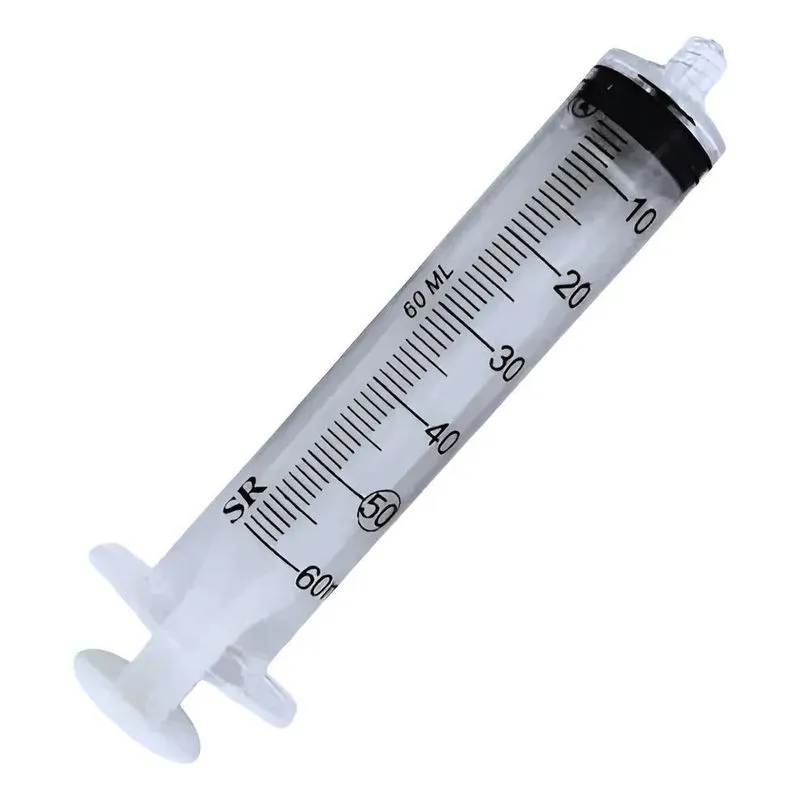 10x Seringa 60ml Luer Lock/ Rosca Recarregar Cartucho 25uni