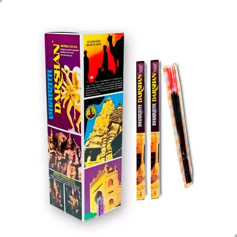 Incenso Bharath Darshan Box Com 25cx De 7 Varetas