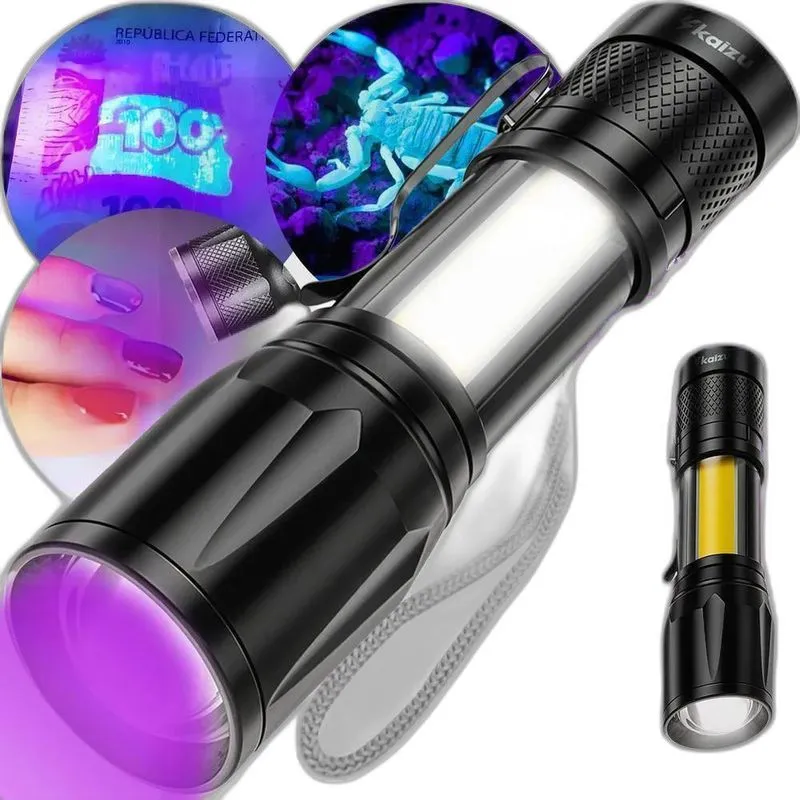 Lanterna Led Luz Ultravioleta Uv + Led Seca Unha Esmalte Usb