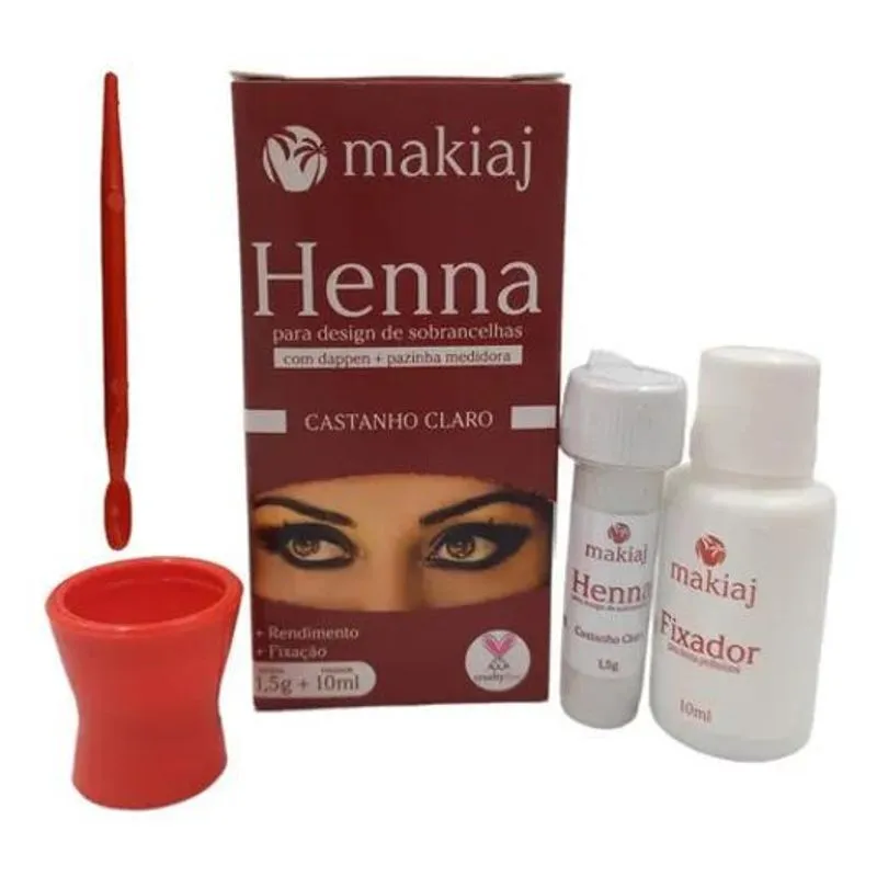 10x Henna Makiaj Desing De Sobrancelhas Profissional 1,5g 1