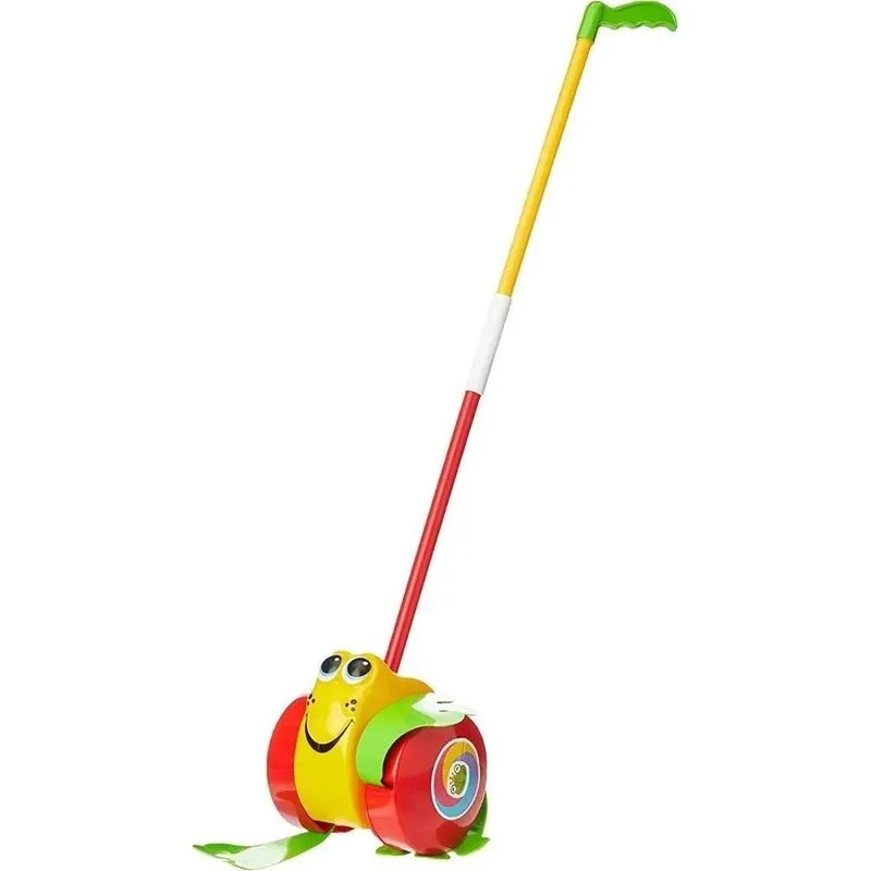 5x Brinquedo Para Bebê Empurrar Correr Andar Rã Sapo Diverti