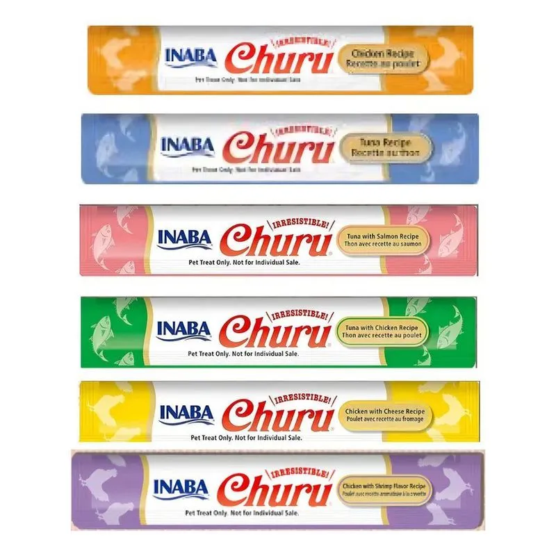 3x Churu Gatos Sabores Misto 6x14g Inaba Foods Pate Gato
