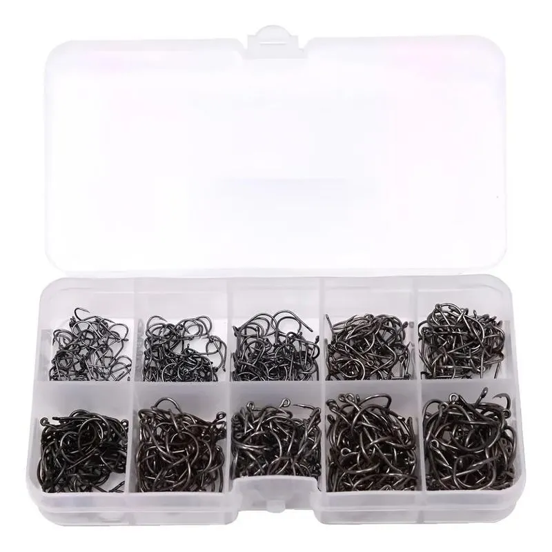 Kit Com 600 Anzóis Aço Carbono 3 Ao 12 + Caixa Pesca Anzol