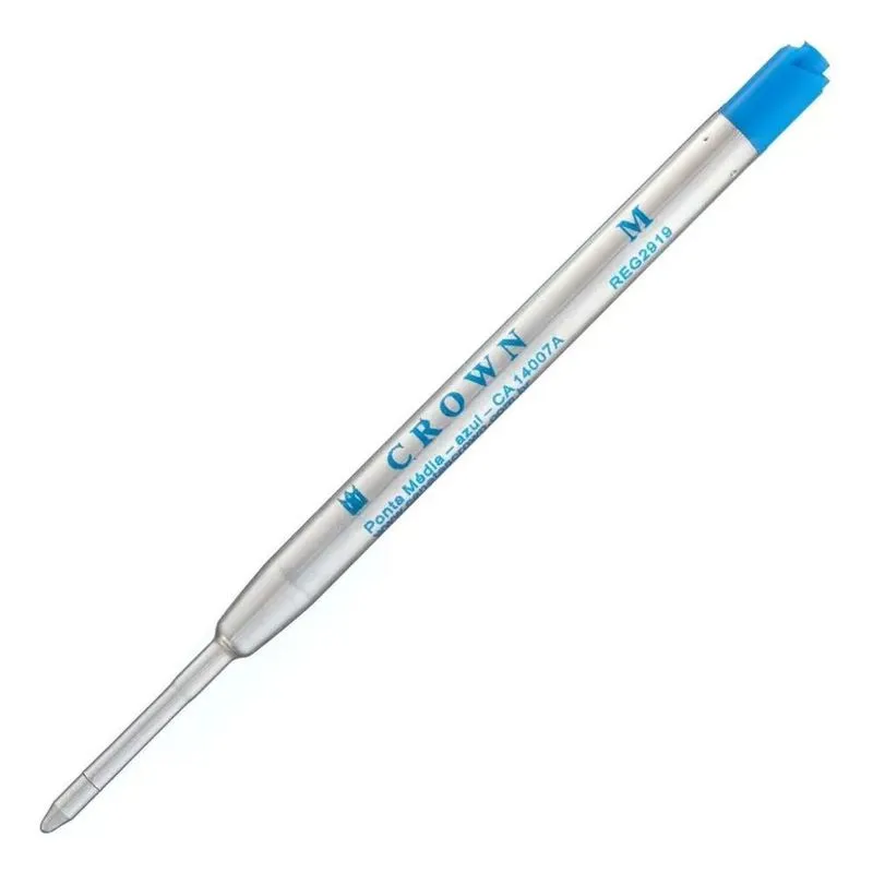10x Carga Refil Caneta Crown Tipo Parker Esfero Azul