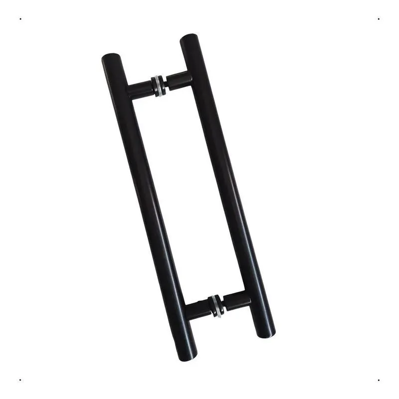 Puxador Porta Pivotante H 40cm Alumínio - Design Mod - Preto