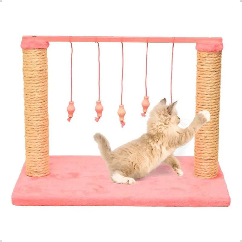 Arranhador Gato: Unhas Afiadas, Móveis Salvos Com Bo - Rosa
