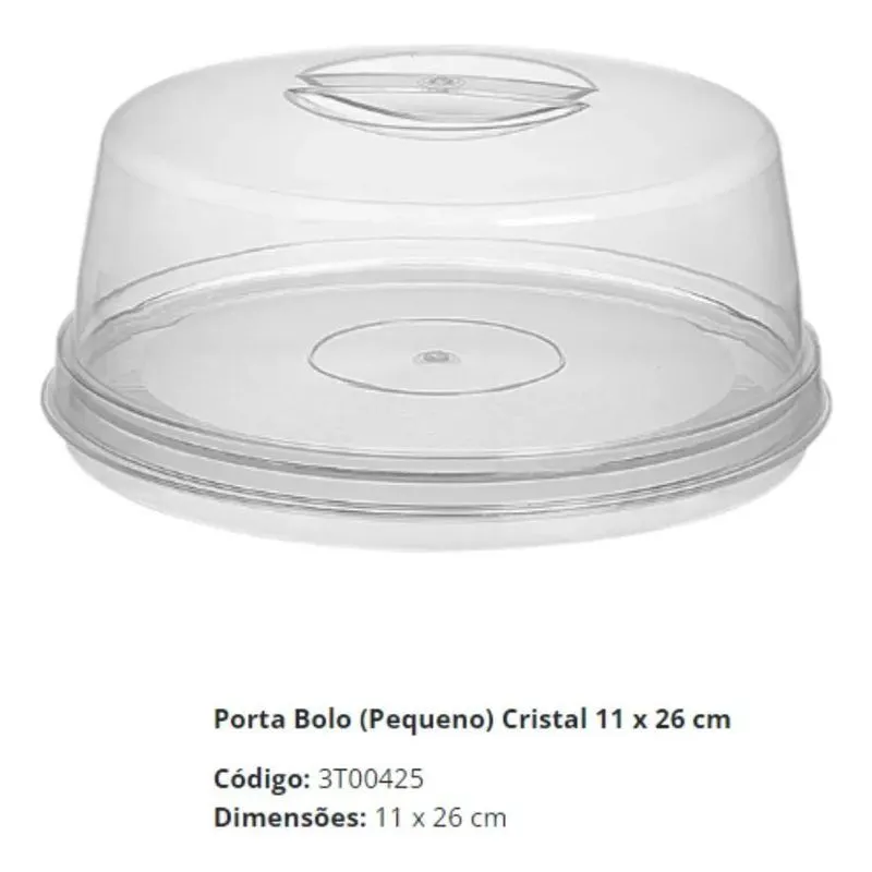 2x Porta Bolos Boleira Em Acrílico Pequeno Sem Pedestal