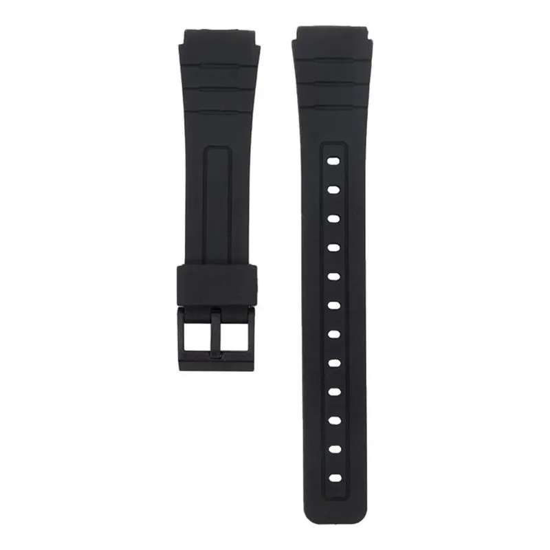 Pulseira Para Relógio Casio F-91w Cor Preto - 18mm De Largur