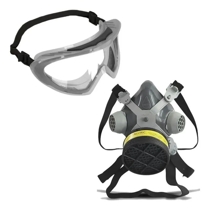 Mascara Respiratória Pintura Para Gases Ácidos + Óculos