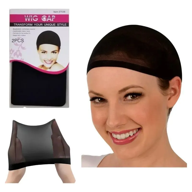 2 Touca Nero Cabelo Com Barra Dormir Alisa Cabelo Trança Wig