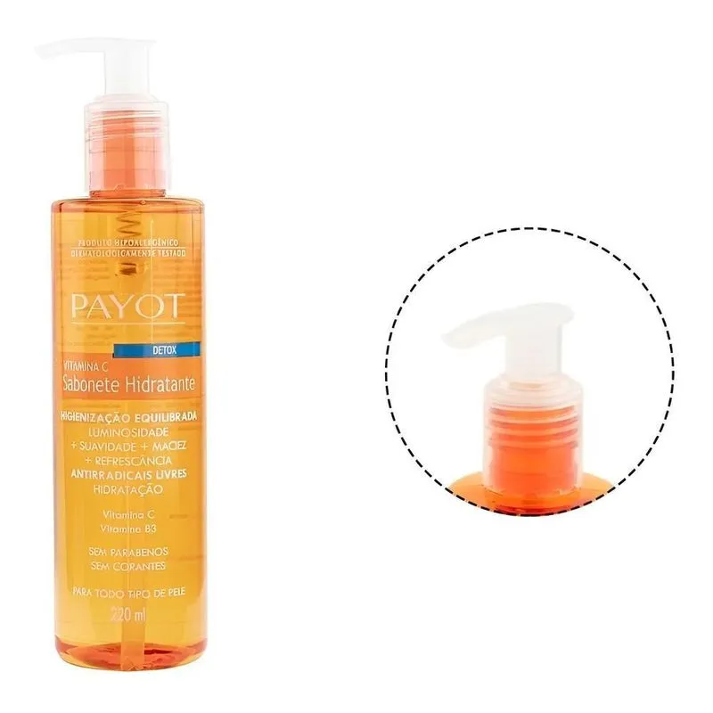 Payot Sabonete Hidratante Líquido Detox Vitamina C 220ml