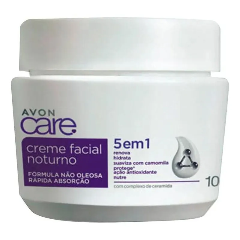 2x Avon Care Creme Facial Hidratante Noite Com Ceramida