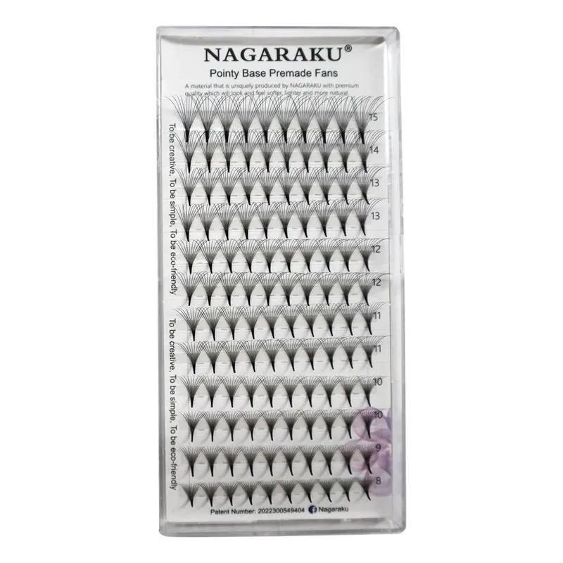 Cílios Nagaraku Pointy Base: Volume Russo Natural E - 4d Mix