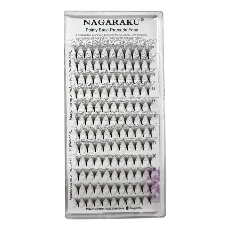 Cílios Nagaraku Pointy Base: Volume Russo Natural E - 9d Mix