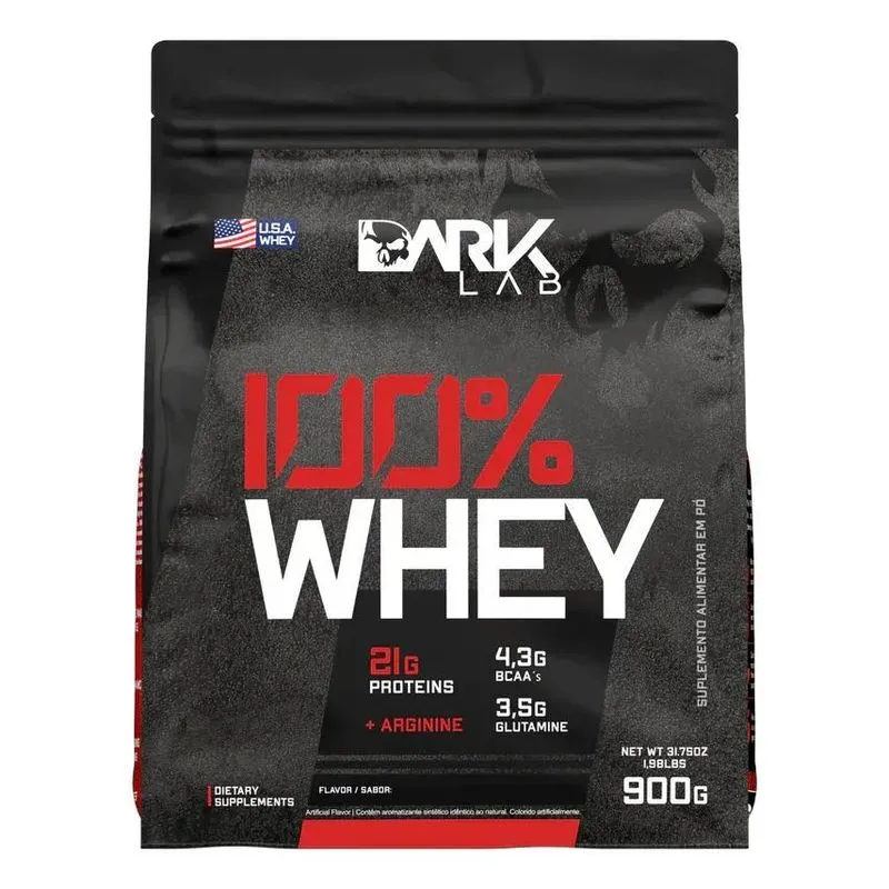 100% Whey Protein Proteína Refil 900g - Dark Lab Sabor Moran