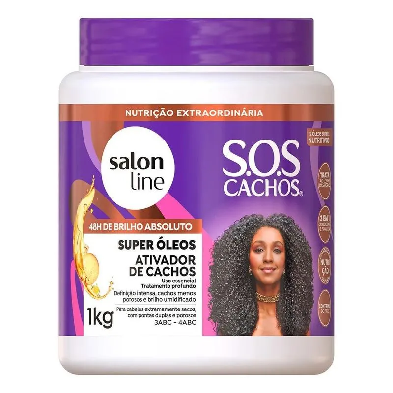 10x Ativador De Cachos Super Óleos S.o.s Nutrição Salon Lin