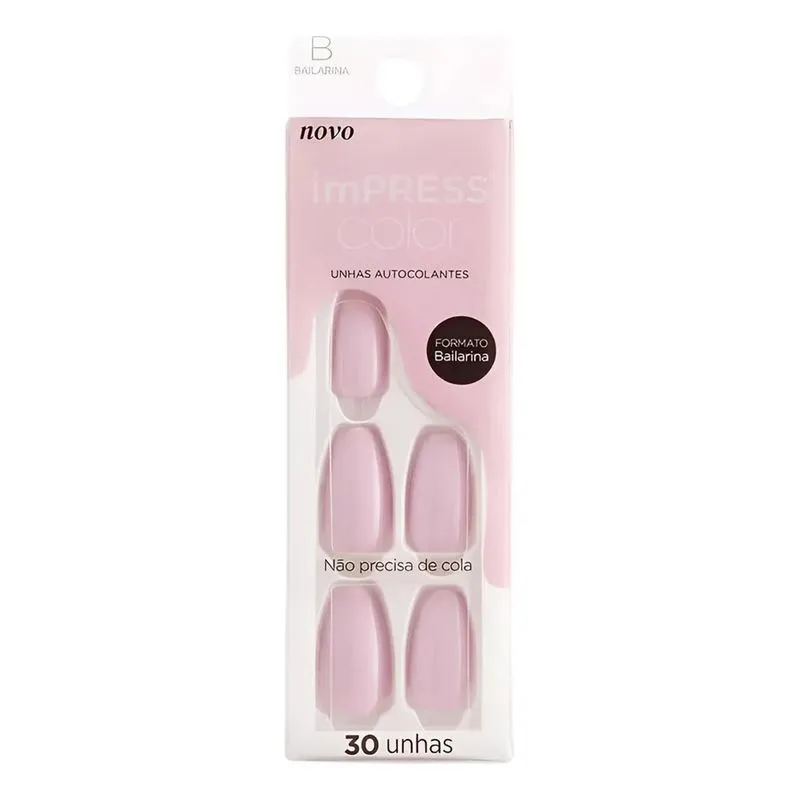 Unhas Postiças Bailarina Kissny: 7 Dias Ef - French Lavender