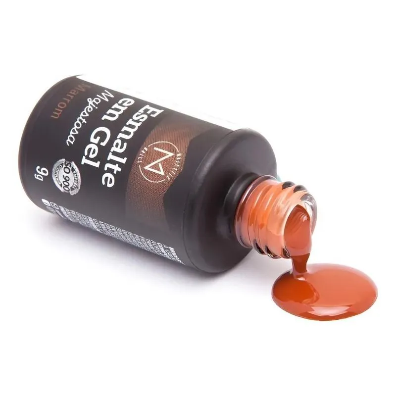 Esmalte Gel Majestosa: Cor Intensa, Dur - Marrom - Majestosa