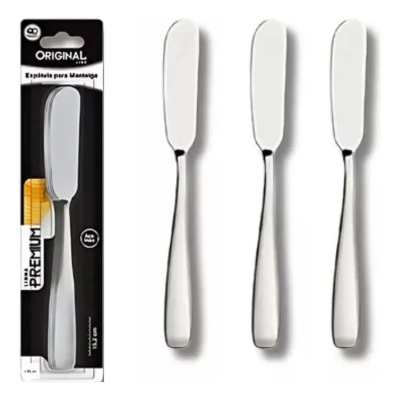 10x Espatula Manteiga Kit 6 Peças Aço Inox Gourmet